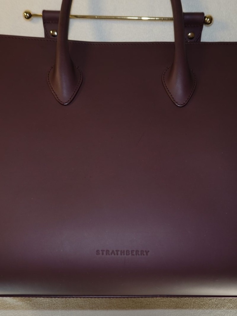 The Strathberry Tote - Bridle Leather Burgundy - Picture 3 of 7
